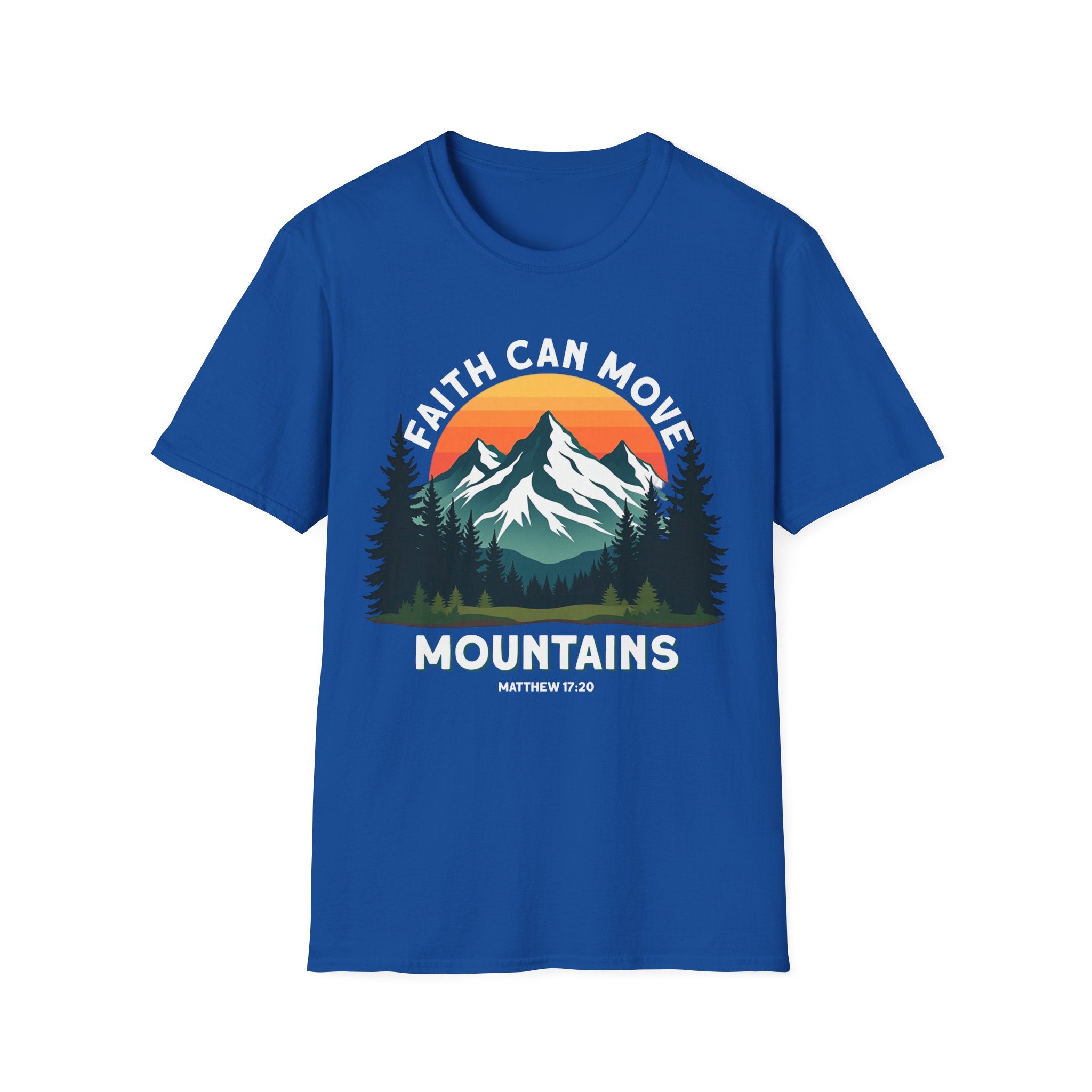 Faith Can Move Mountains Matthew 17:20 Men's T-shirt