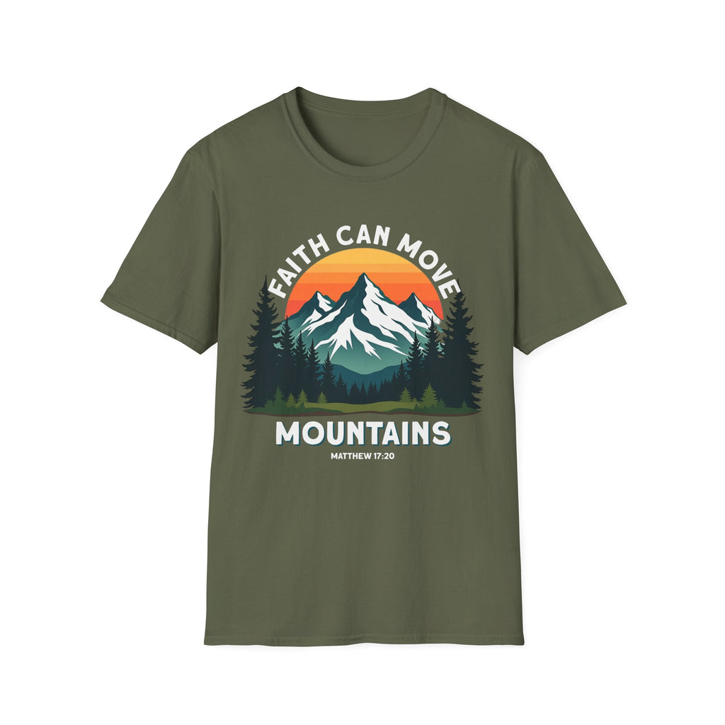Faith Can Move Mountains Matthew 17:20 Men's T-shirt