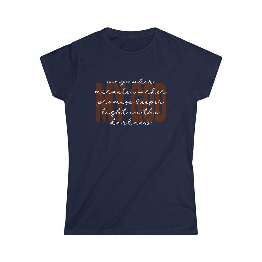 My God Waymaker Miracle Worker Promise Keeper Light In The Darkness Women's T-shirt